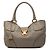 Prada Schultertasche aus grauem Vitello Daino Braun Anthrazitgrau