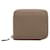 Porte-monnaie/porte-cartes compact Azap en soie Hermès Cuir Marron Taupe