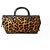 Borsa a mano in pelle di pony con stampa leopardata marrone Prada - vista 2