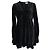 Abito Mini a V in Velluto Nero di Saint Laurent