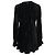 Abito Mini a V in Velluto Nero di Saint Laurent - vista 3