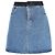 Falda Mini de Denim Contrastante Victoria Beckham en Algodón Azul