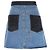 Falda Mini de Denim Contrastante Victoria Beckham en Algodón Azul - vista 3