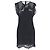 Sandro Ornella Schwarzes Spitzenkleid aus schwarzer Viskose