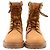 Edge Céline Botas em Nubuck Marrom com Acabamento em Couro Celine Kurt Vermelho - vista 2