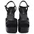 Chanel CC Ankle Strap Platform Sandals in Black Patent Leather - view 2