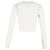 Langarm-Cropped-Top aus weißer Viskose mit Schnürung an den Schultern von Proenza Schouler - Ansicht 3