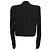 Balmain Button-Embellished Open Front Blazer in Black Viscose - view 3