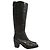 Botas altas western Ganni en cuero verde Verde oliva