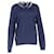 Hugo Boss Boss V-Ausschnitt Pullover aus navyblauer Baumwolle Marineblau  - Ansicht 1