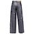 Jeans a gamba larga a vita alta in cotone argento Isabel Marant Étoile Metallico - vista 3