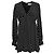 Abito mini a pois in viscosa nera Saint Laurent Nero