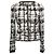 Timeless Chanel Button-Down Tweed Blazer with Pockets in White and Black Polyamide