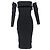 Autre Marque Abito midi nero in viscosa con dettagli a taglio e spalle scoperte Alexander McQueen