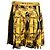 Falda mini plisada en poliéster dorado con estampado barroco Moschino Couture - vista 3