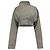 Rick Owens Hollywood Cropped Flugjacke aus grauem Polyamid