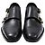 Sapatos de dupla fivela Claydon da Tom Ford em couro preto - vista 2