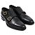 Sapatos de dupla fivela Claydon da Tom Ford em couro preto - vista 4