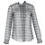 Button-Down-Hemd mit durchscheinendem Muster aus grauem Seidenstoff von Theory