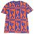 Camiseta de algodón de manga corta Louis Vuitton Jazz Flyer Azul Naranja