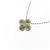 Autre Marque Collana in oro bianco Au750 con fiore, peridoto e diamanti Verde - vista 3