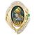Autre Marque Mitsuo Kaji K18 Platinring mit Emaille Golden - Ansicht 2