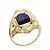 Autre Marque Mitsuo Kaji K18 Platinring mit Emaille Golden - Ansicht 3