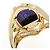 Autre Marque Mitsuo Kaji K18 Platinring mit Emaille Golden - Ansicht 4