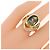 Autre Marque Mitsuo Kaji K18 Platinring mit Emaille Golden - Ansicht 5