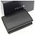 Billetera compacta de cuero Saffiano Triangle de Prada Negro - vista 2
