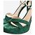 Gianvito Rossi Grüne Wildleder-Plateausandalen - Größe EU 38,5 - Ansicht 5