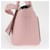 Sac à bandoulière en cuir Demilune de Valentino Garavani, taille moyenne Rose  - vue 3