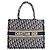 Borsa libro Dior Oblique ricamata Christian Dior Blu navy