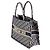 Borsa libro Dior Oblique ricamata Christian Dior Blu navy - vista 2