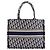 Borsa libro Dior Oblique ricamata Christian Dior Blu navy - vista 3