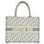 Borsa libro Dior Oblique ricamata Christian Dior Marrone