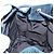 Céline Borsa a Spalla CELINE Circle in Nylon Pelle Blu Navy Oro Auth 156729 D'oro - vista 19