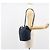 Céline Borsa a Spalla CELINE Circle in Nylon Pelle Blu Navy Oro Auth 156729 D'oro - vista 23