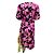Abito midi in seta stampata multicolore rosa / nero di Dries Van Noten - vista 3