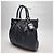 Prada Schwarze Nylon-Tote (Rinderlederbesatz) - Ansicht 6