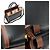 Burberry Vintage Check Black Leather Two Handle Title Small Marrone - vista 7