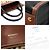 Burberry Vintage Check Black Leather Two Handle Title Small Marrone - vista 8