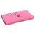 Hermès Rose Azalee Mizore Ziegenleder Silberfarbene Bi-Fold Geldbörse (Stempel) Pink - Ansicht 4