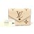 Louis Vuitton Cream Rose Bicolor Monogram Empreinte Victorine Wallet Brown