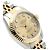Rolex Datejust Champagne Gold Damen Combi-Uhr Nach Diamant Golden - Ansicht 11