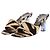 Chanel Sandálias de salto douradas e pretas Bege