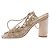 Autre Marque Denim und rosa Sandalen AHDIID Größe 38 Beige - Ansicht 3