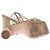 Autre Marque Denim und rosa Sandalen AHDIID Größe 38 Beige - Ansicht 7