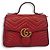 Gucci Borsa a Spalla GG Marmont Matelassé con Manico Superiore Rosso