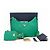 Prada Borsa hobo in tessuto Saffiano Lux con catena Verde - vista 10